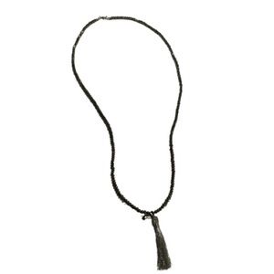 Shiny beaded silver necklace